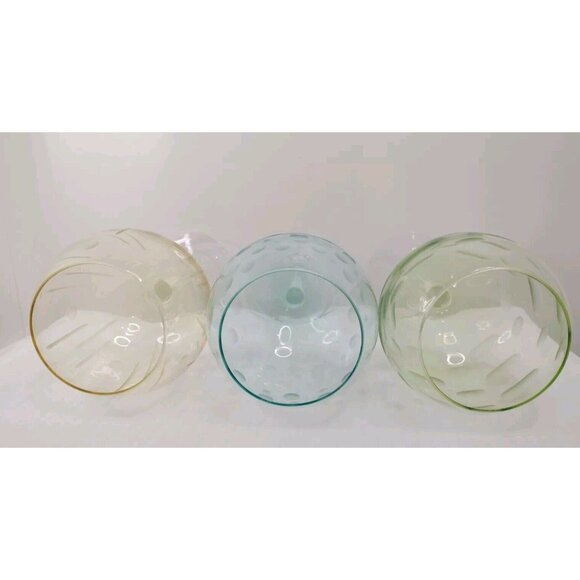 Set Of 3 Mikasa Cheers Pastel Large Balloon Wine Glasses Etched 9 1/2” - Picture 15 of 16